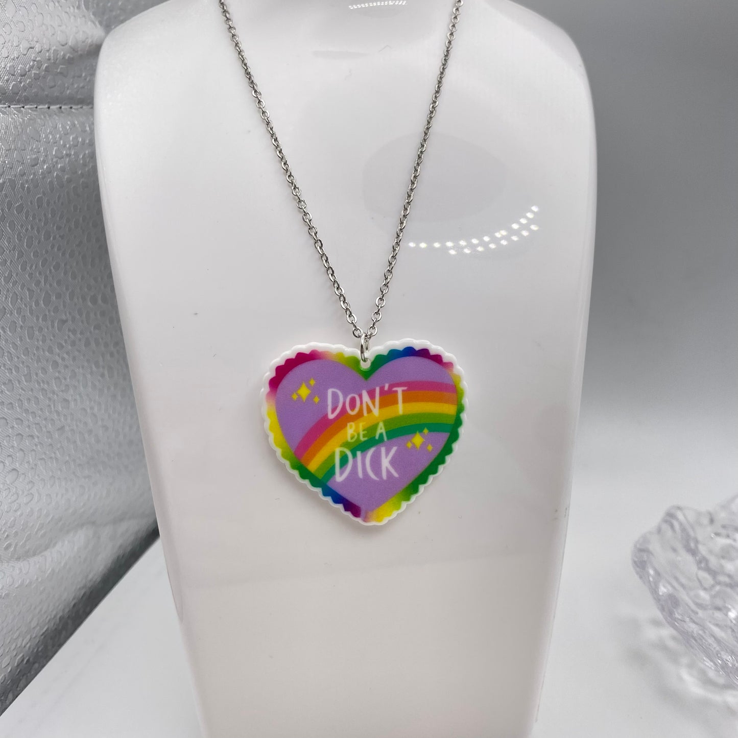 ‘Don’t Be A Dick’ Heart Necklace