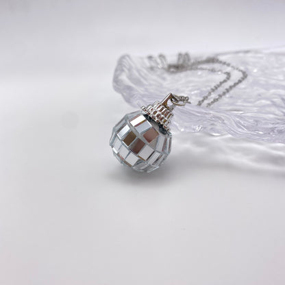 Mirror Disco Ball Necklace