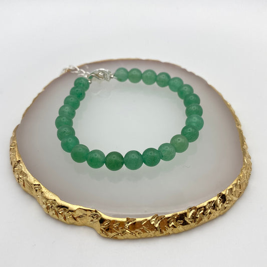 Round Green Aventurine Crystal Bracelet