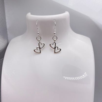 Double Hearts Earrings