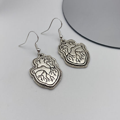 Realistic Biology Heart Earrings