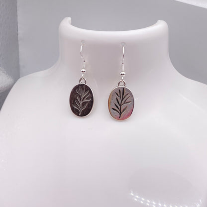 Leaf Imprint Earrings