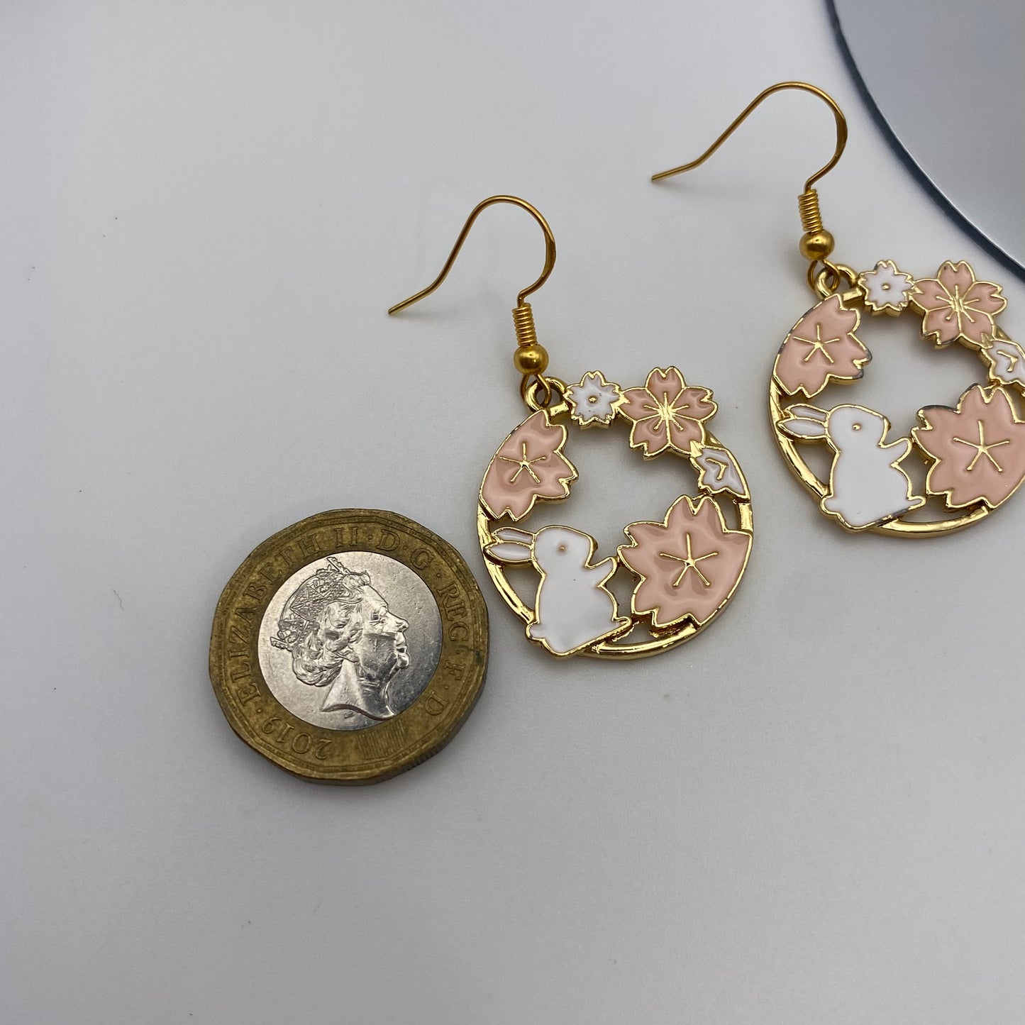 Bunny Rabbit Wreath Earrings