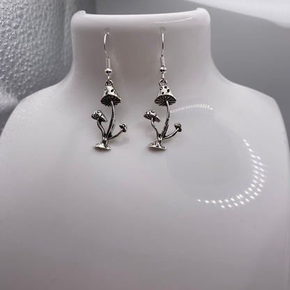 Triple Mushroom Earrings