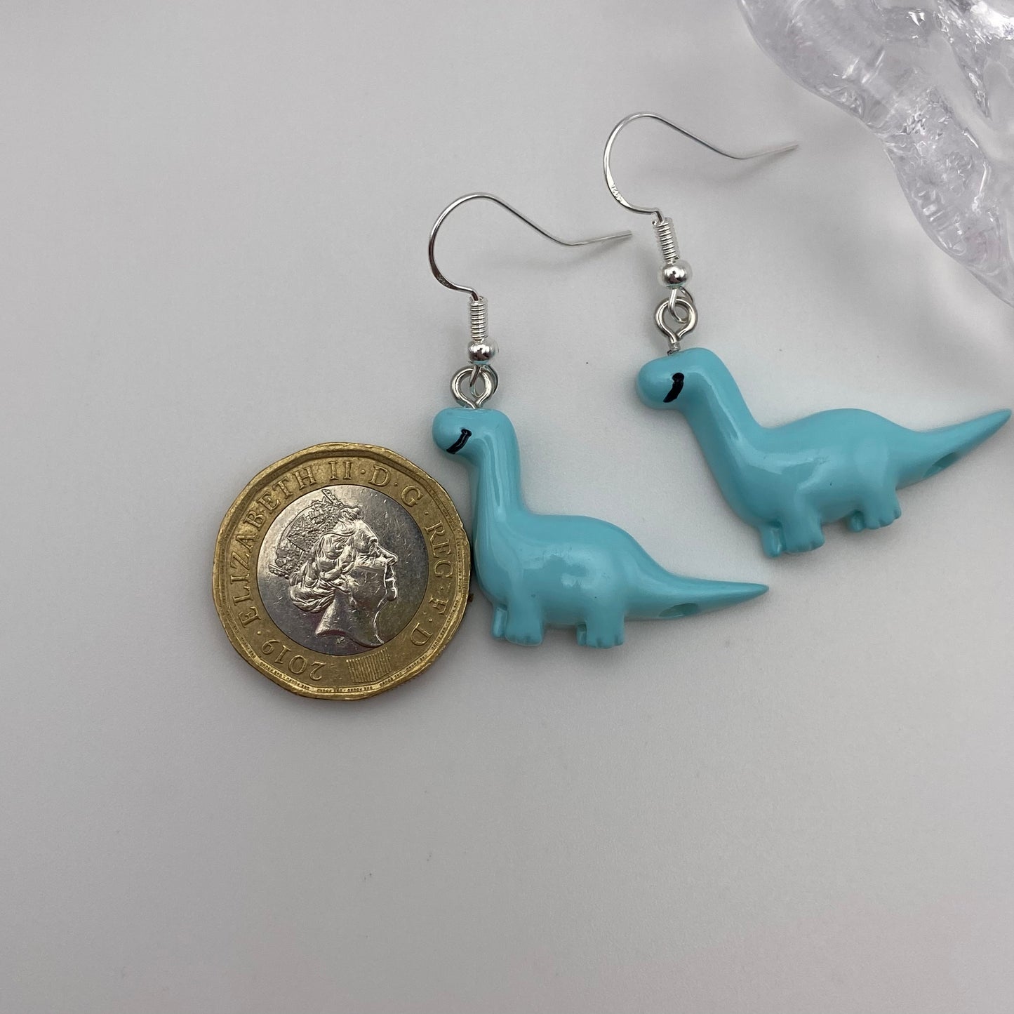 Blue Dinosaur Earrings