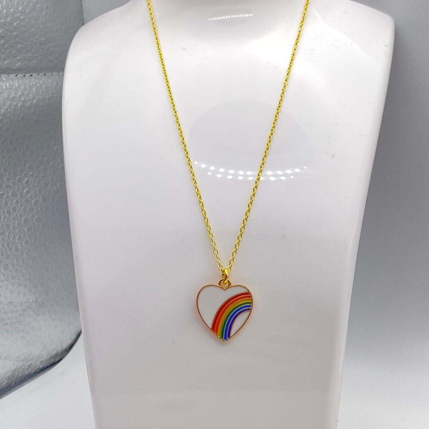 Rainbow Heart Necklace