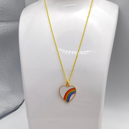 Rainbow Heart Necklace