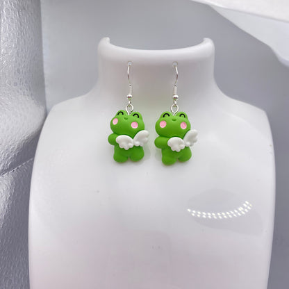 Frog Angel Earrings