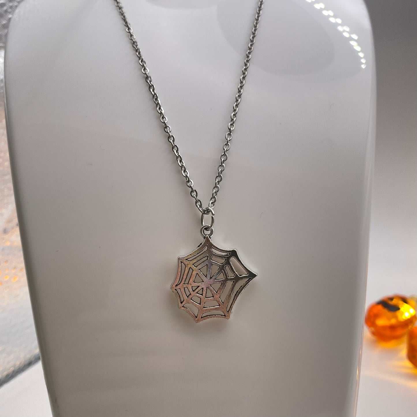 Spider Cobweb Necklace