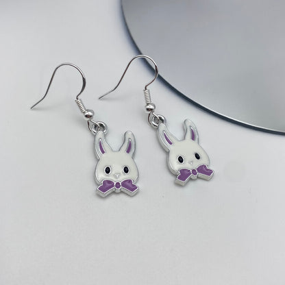 Bunny Rabbit With Ribbon Earrings