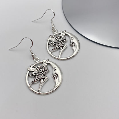 Moon and Fairy Earrings