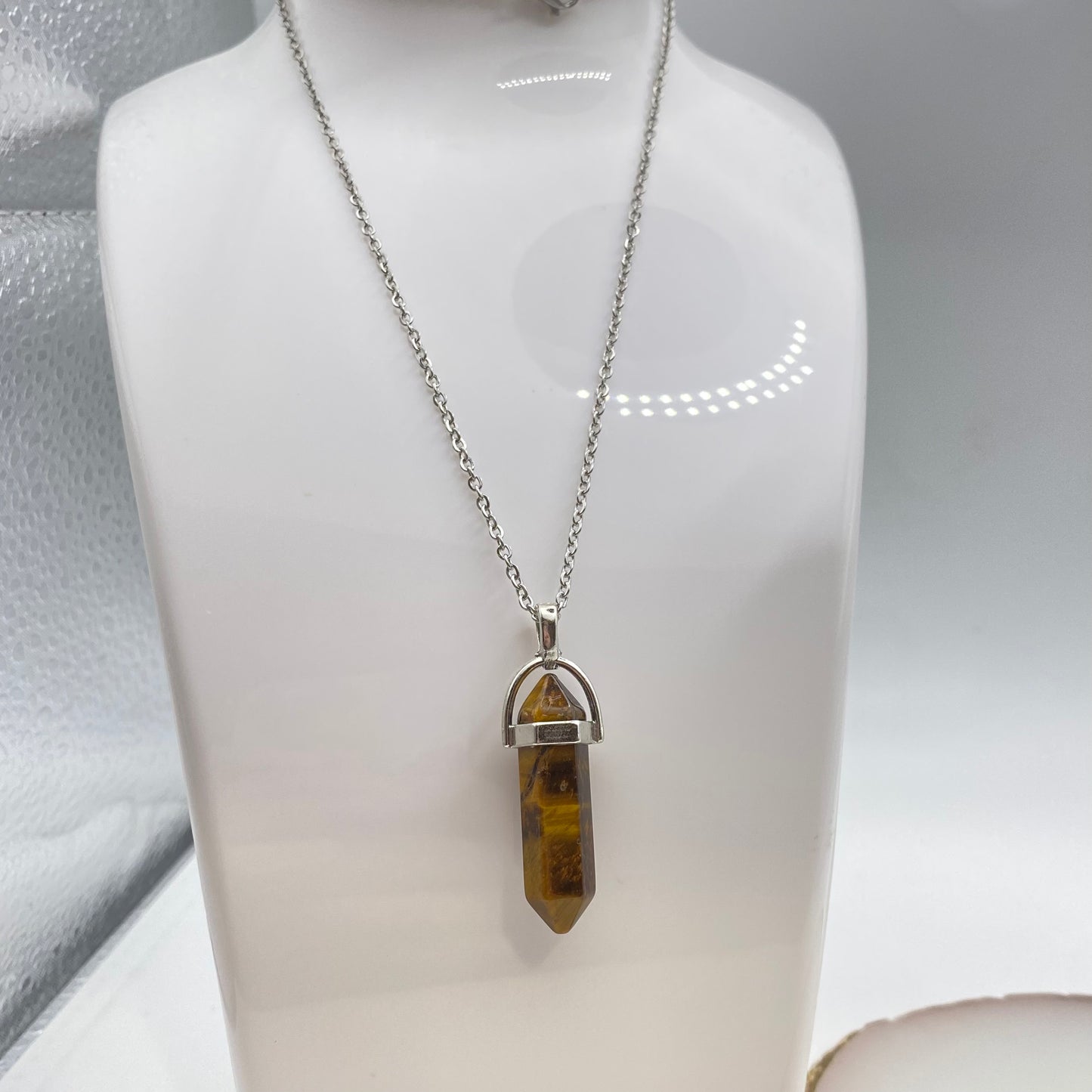 Tiger’s Eye Crystal Pendant Necklace