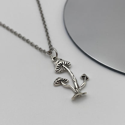 Triple Mushroom Necklace