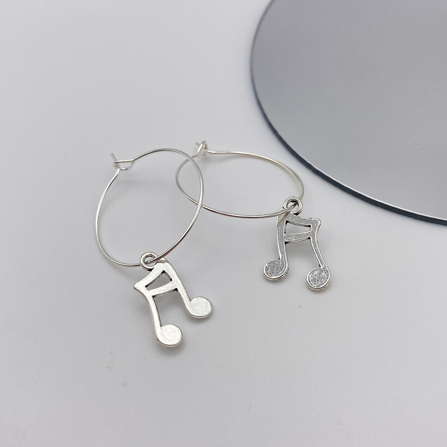 Music Note Hoop Earrings