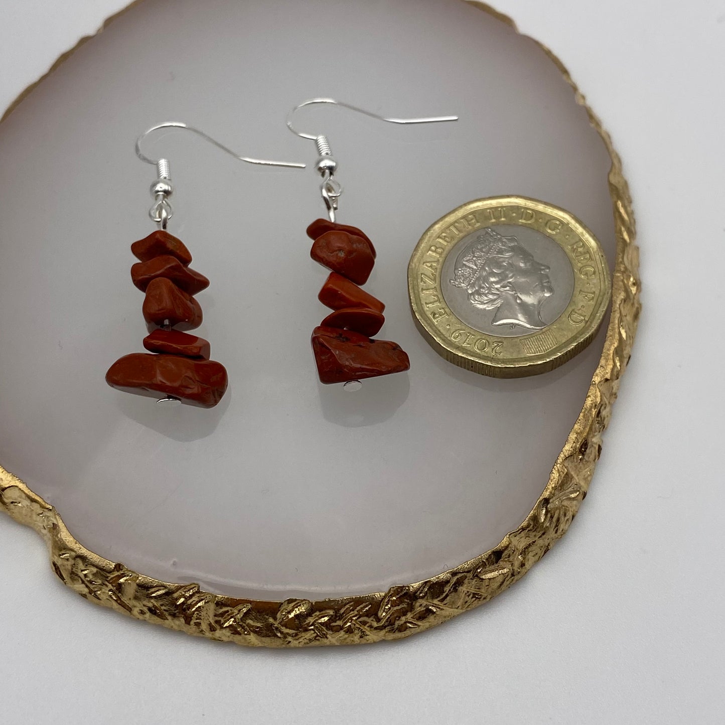 Red Jasper Crystal Earrings