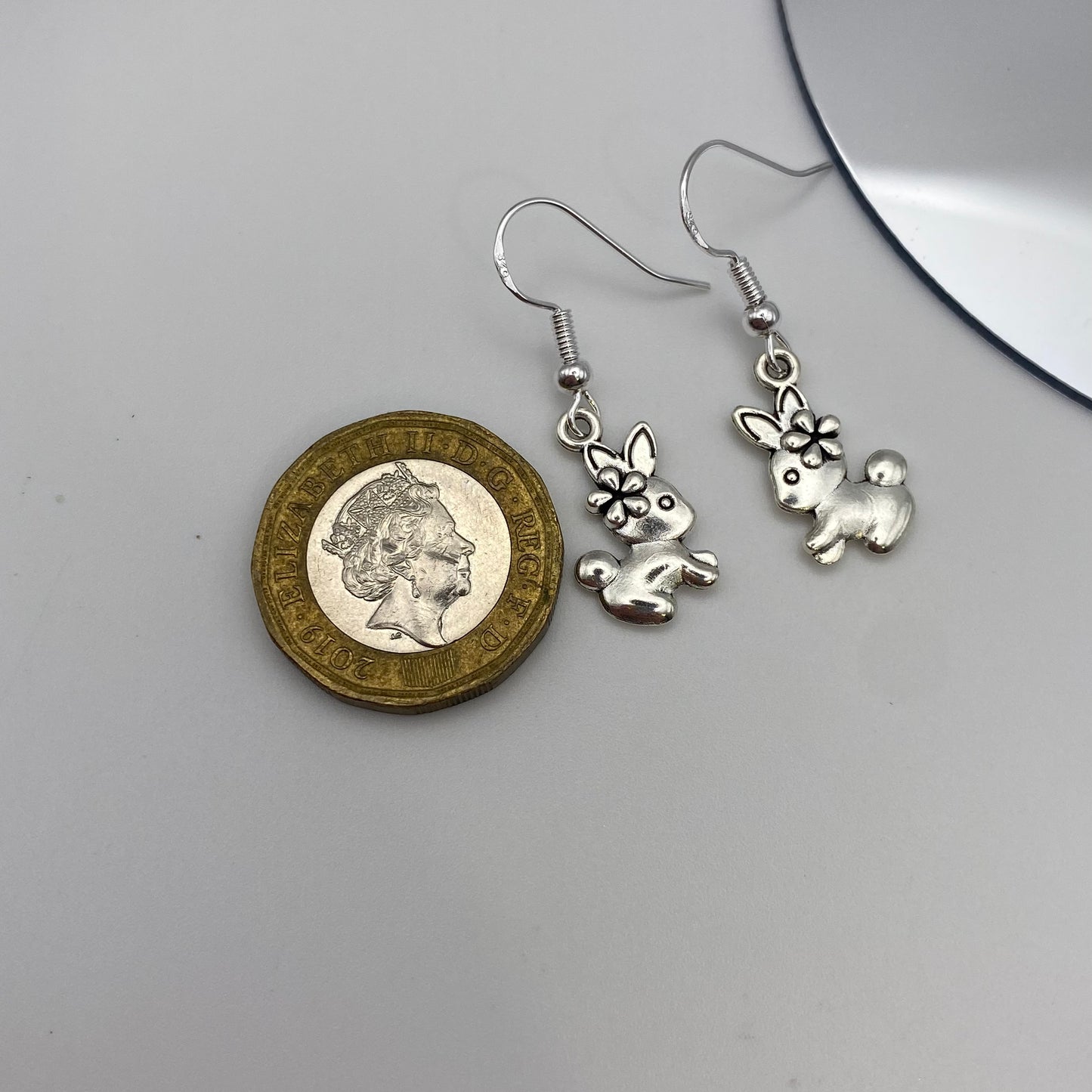 Flower Bunny Rabbit Earrings