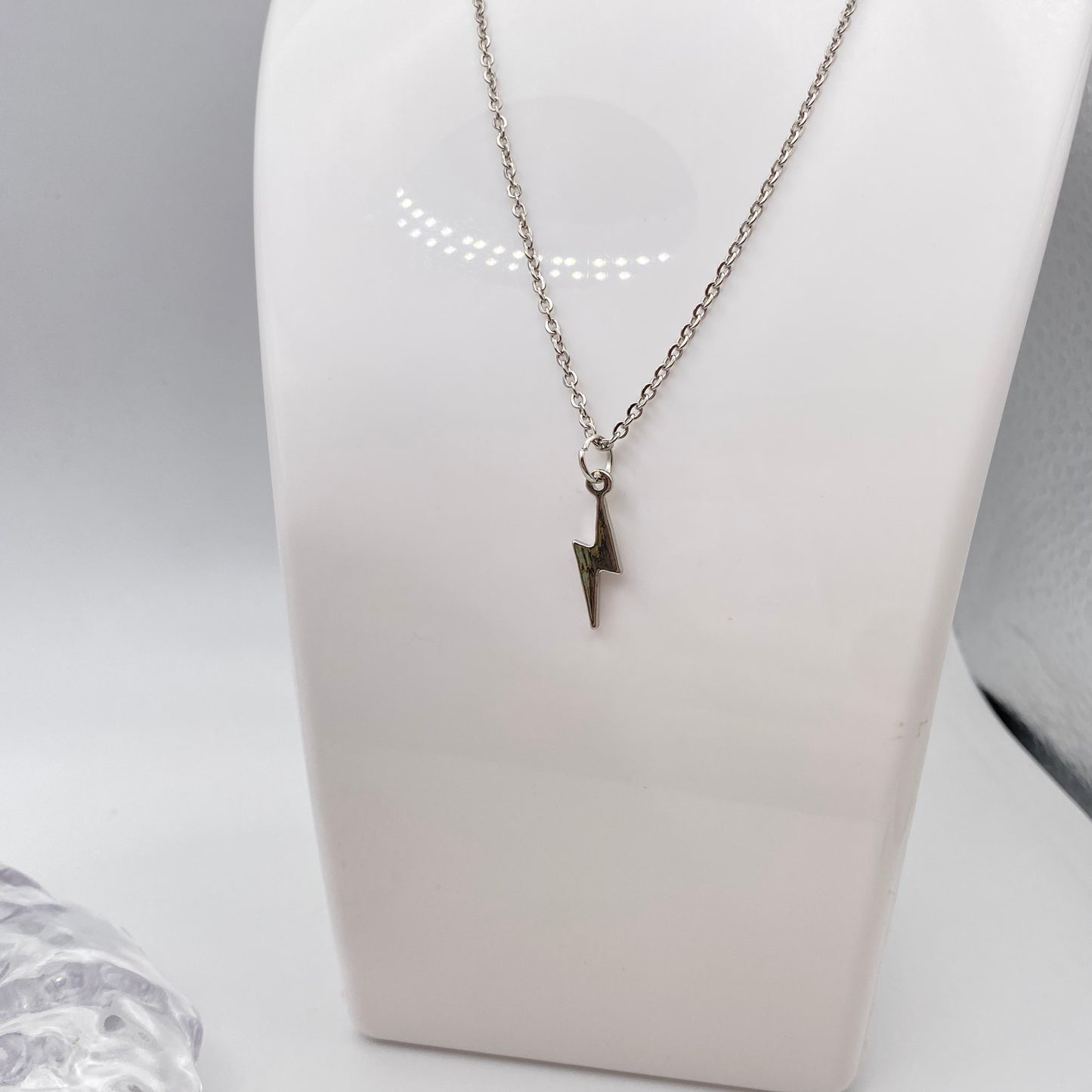 Silver Lightning Bolt Necklace