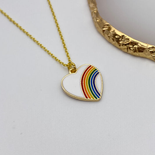 Rainbow Heart Necklace