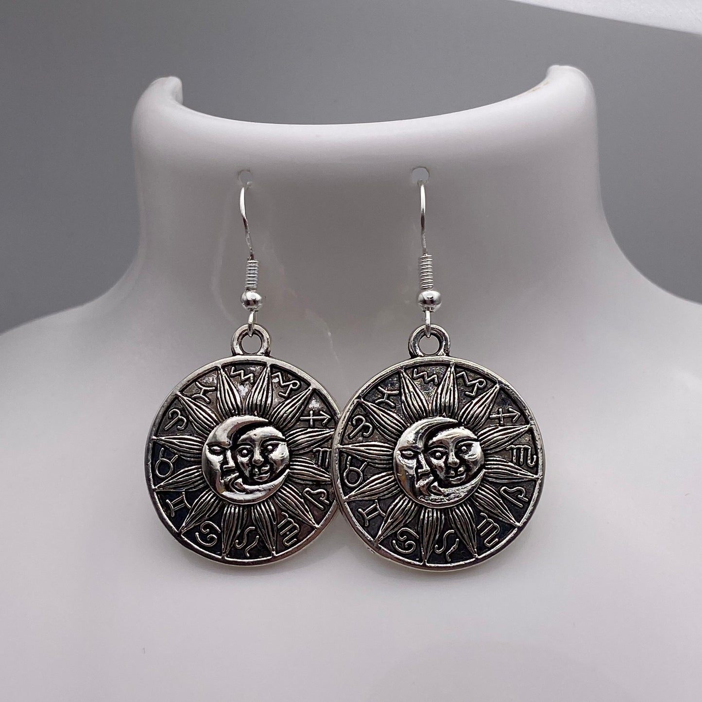 Sun and Moon Zodiac Earrings