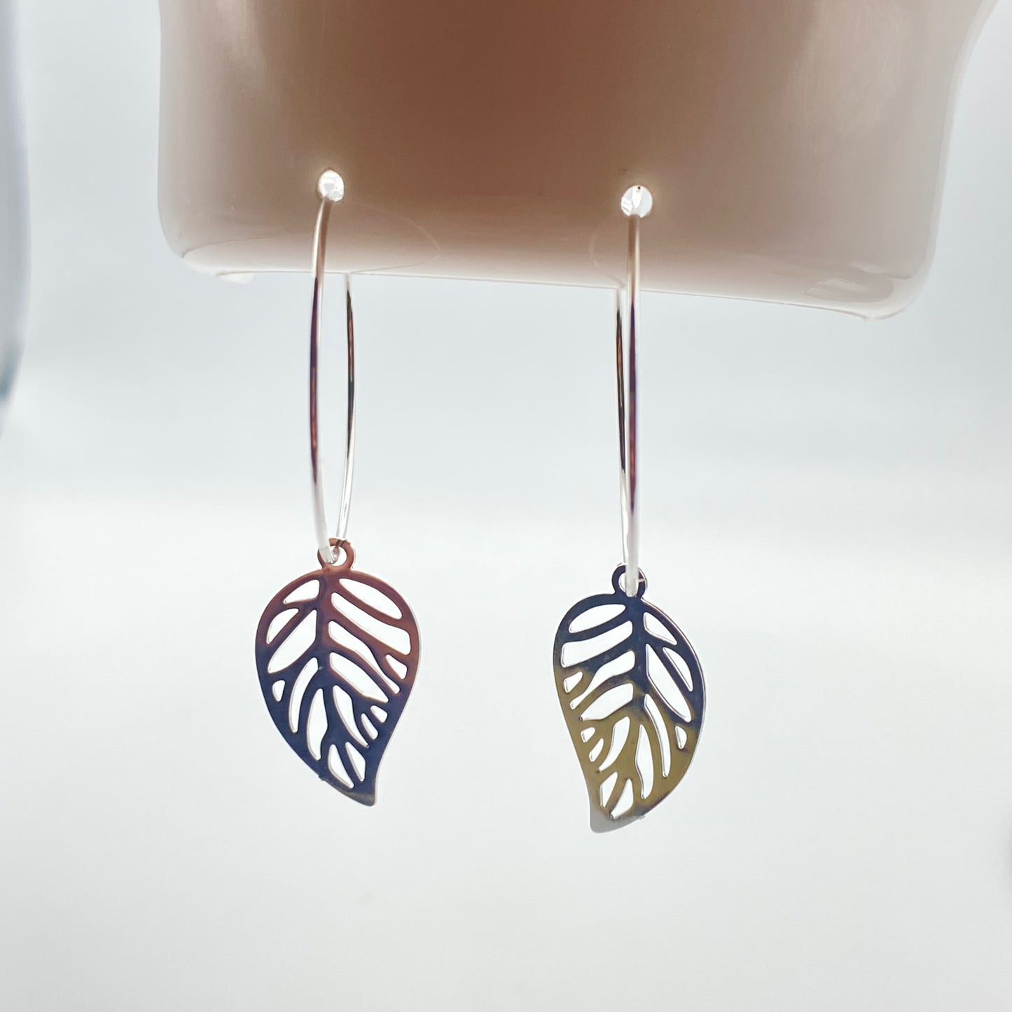 Leaf Hoop Earrings