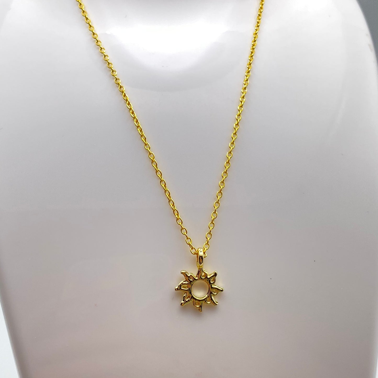 Small Gold Sun Necklace