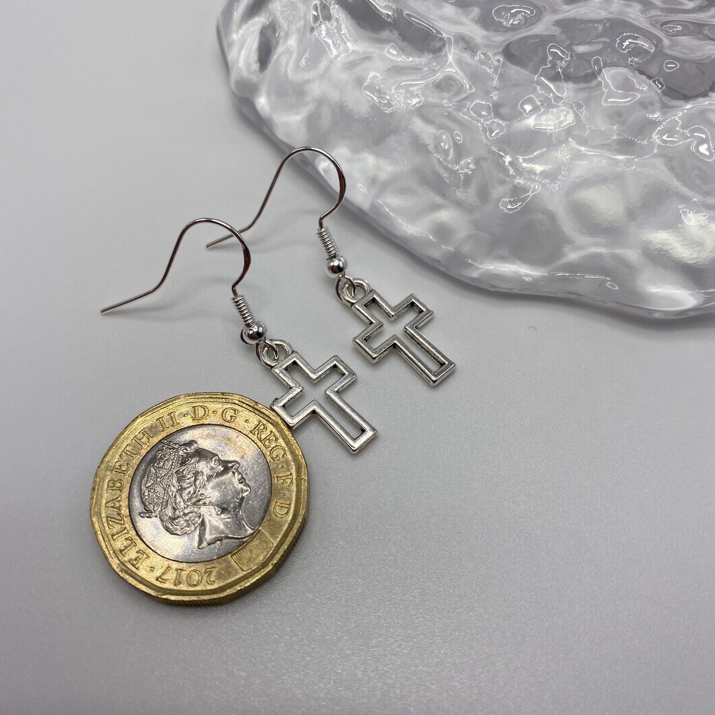 Cross Outline Earrings