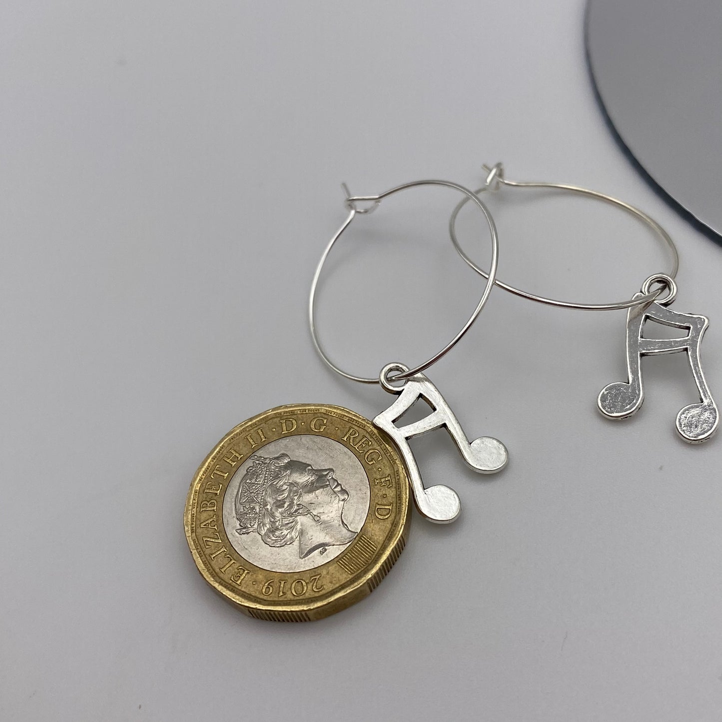 Music Note Hoop Earrings