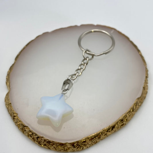 Opal Star Pendant Keyring