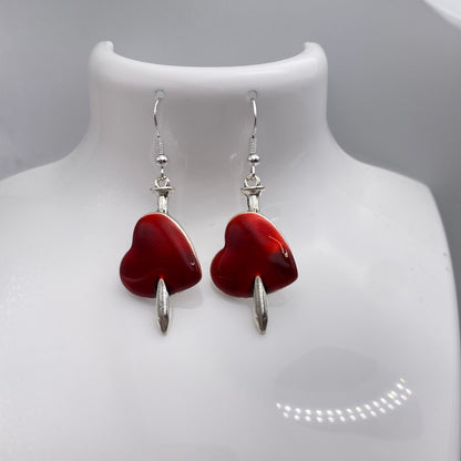 Stabbed Through The Heart Earrings
