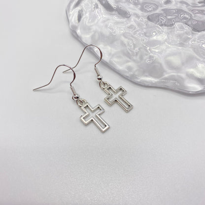 Cross Outline Earrings