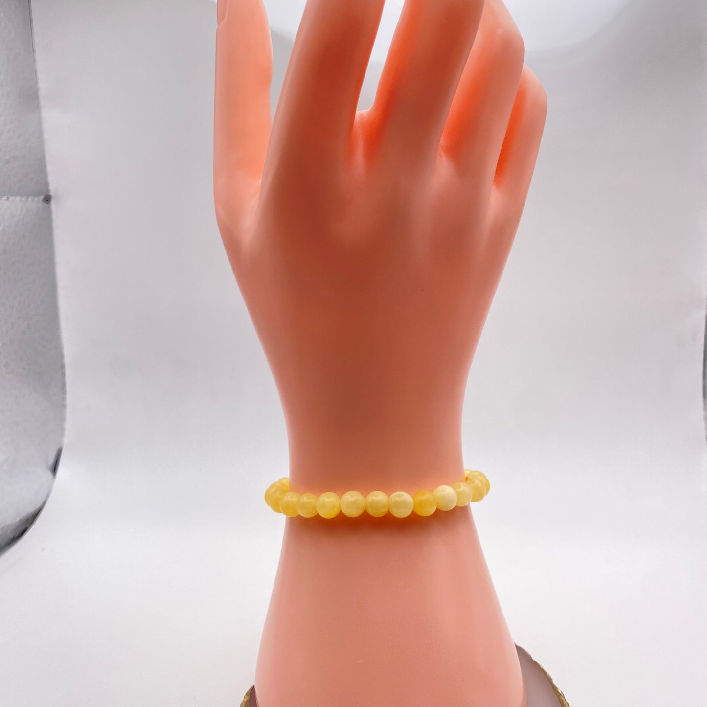 Round Yellow Jade Crystal Bracelet