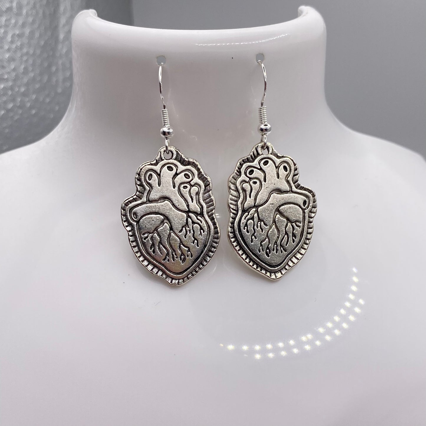 Realistic Biology Heart Earrings