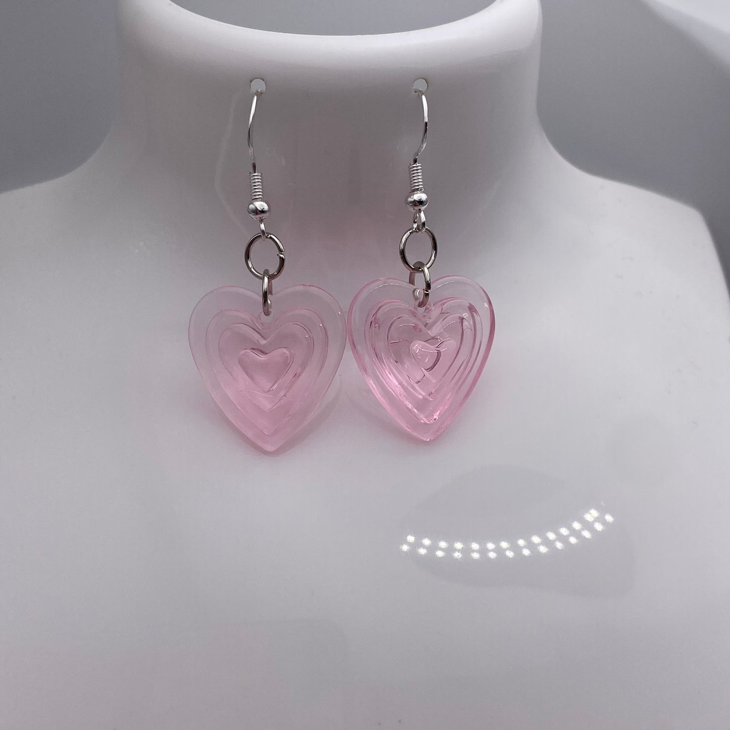 Pink Heart Burst Earrings