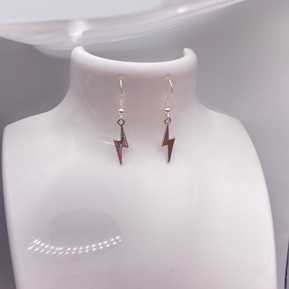 Silver Lightning Bolt Earrings