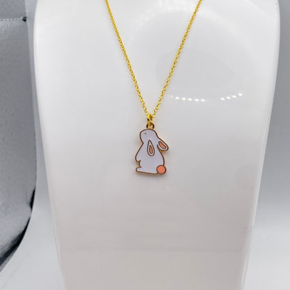 Gold Sitting Rabbit Necklace