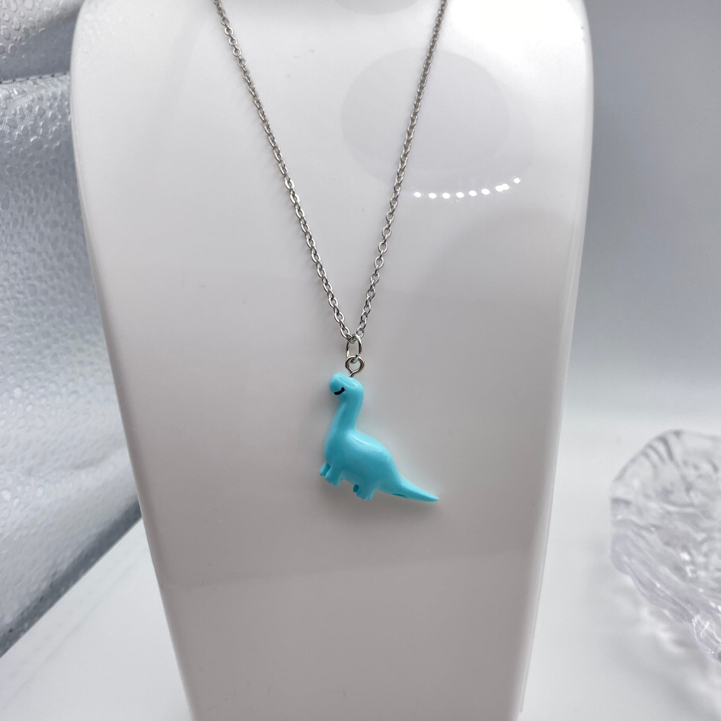 Blue Dinosaur Necklace