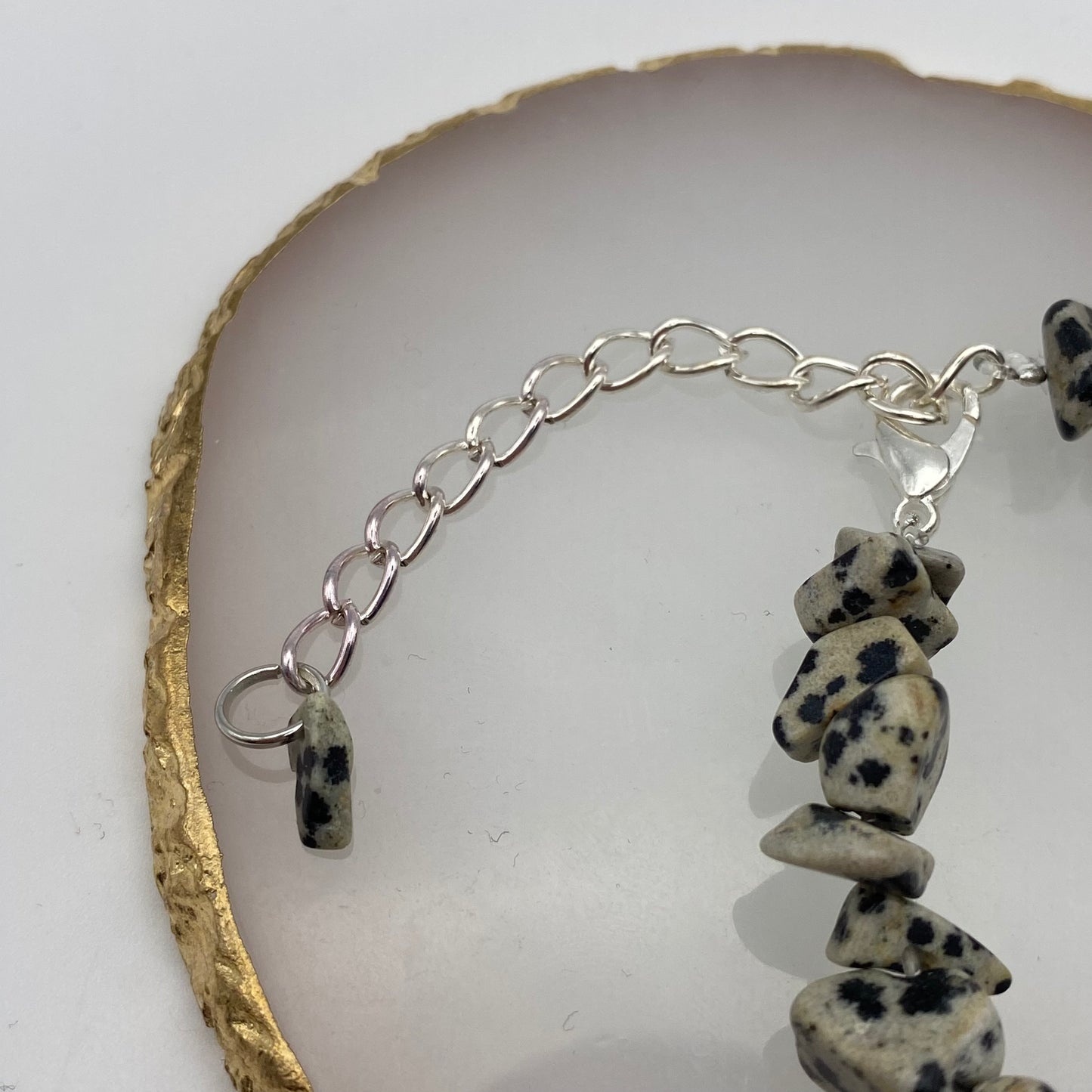 Dalmatian Jasper Crystal Bracelet