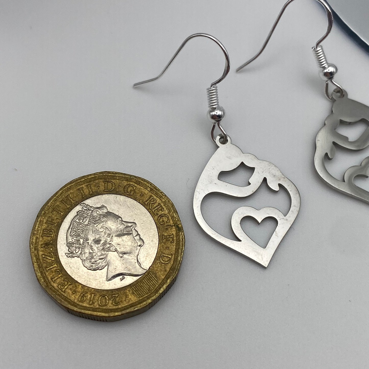 Silver Mother and Child Earrings