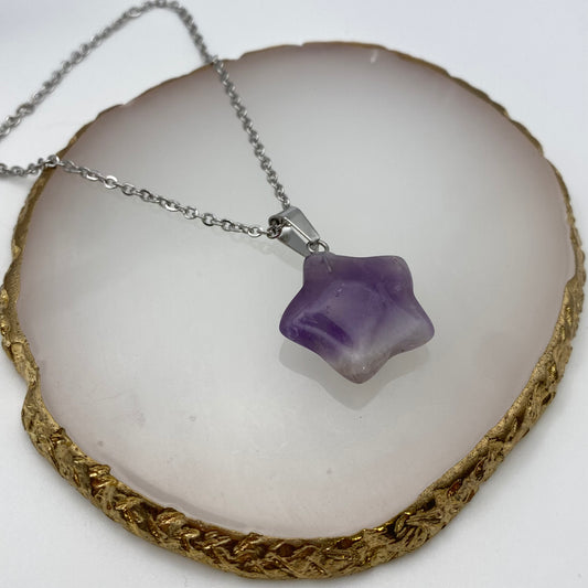 Amethyst Star Pendant Necklace