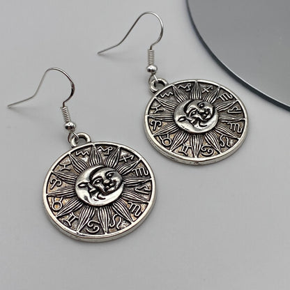 Sun and Moon Zodiac Earrings