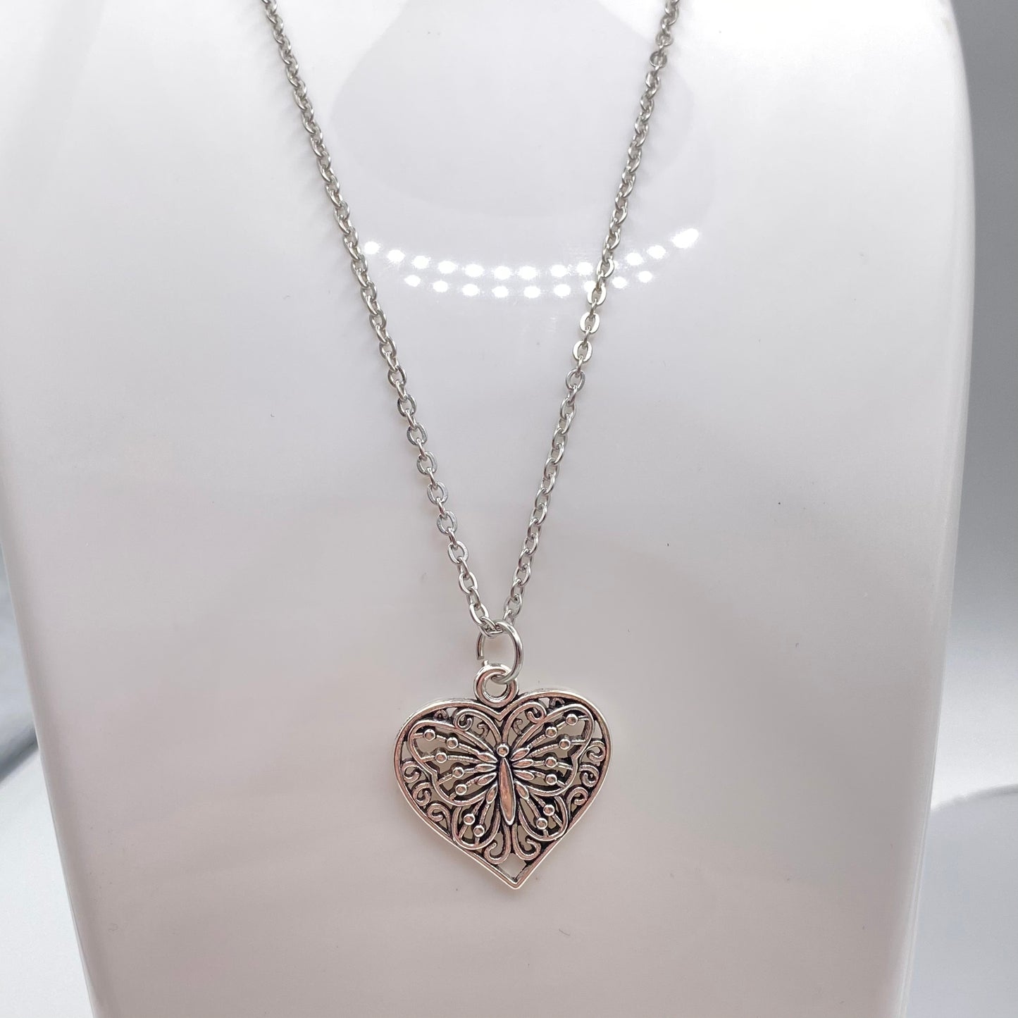 Butterfly Heart Necklace