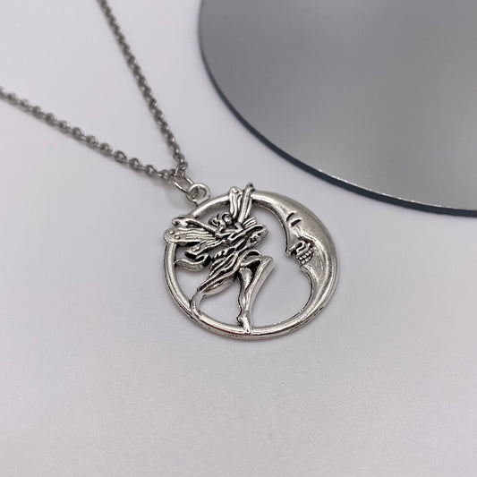 Moon and Fairy Necklace