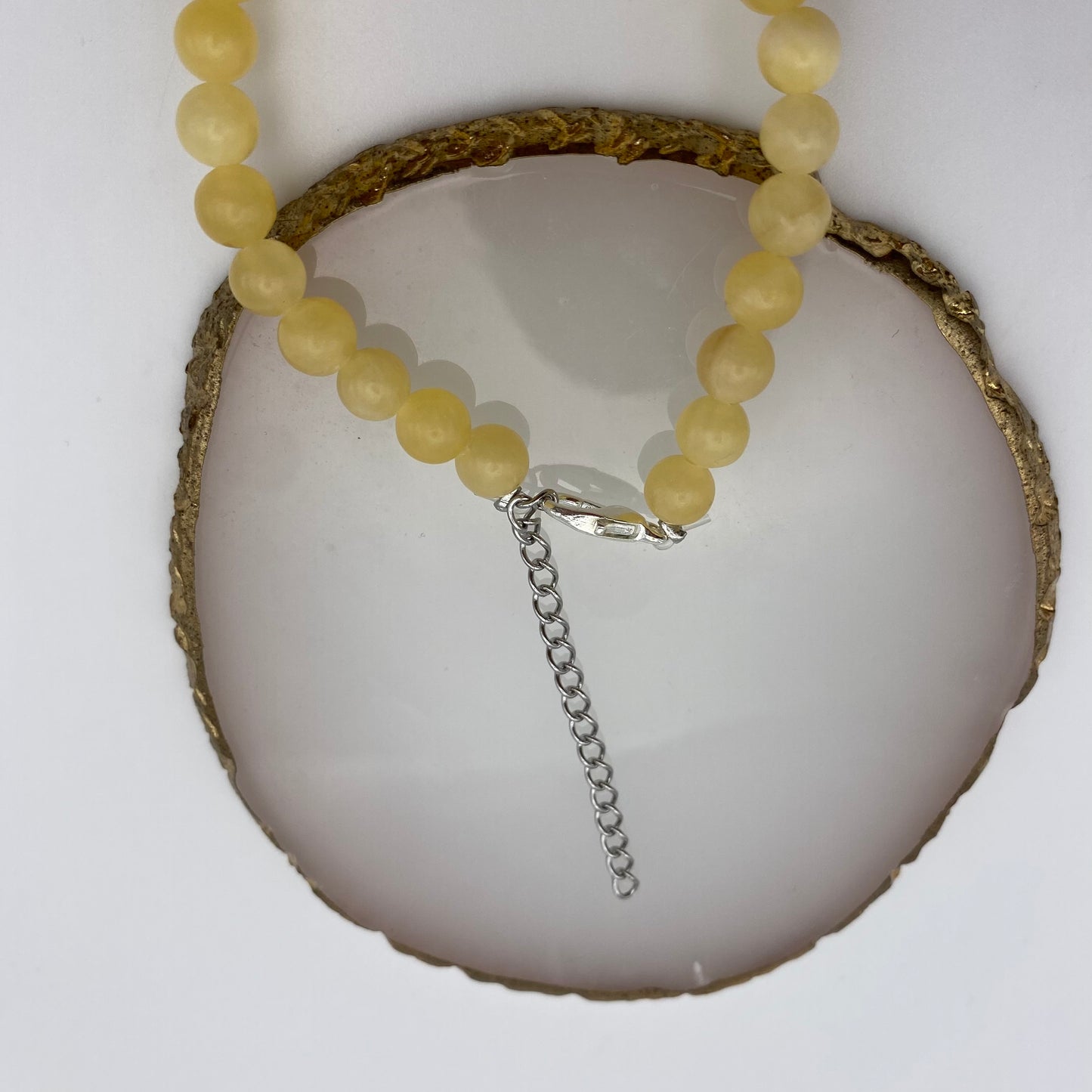 Round Yellow Jade Crystal Bracelet