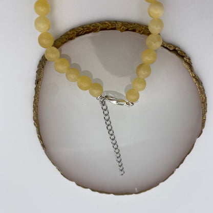 Round Yellow Jade Crystal Bracelet