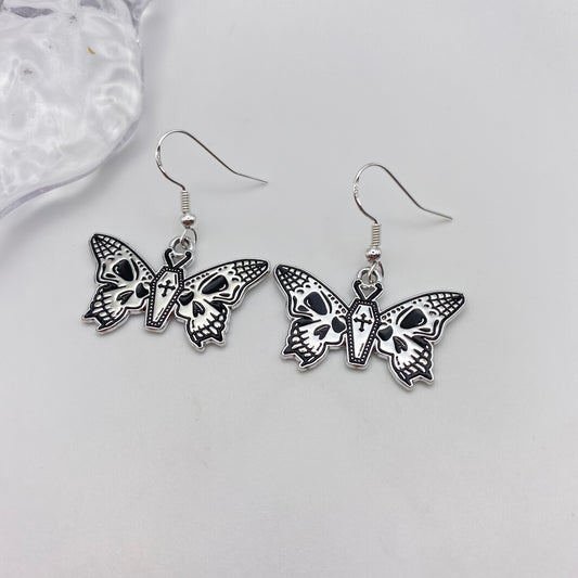 Flying Coffin Moth Earrings