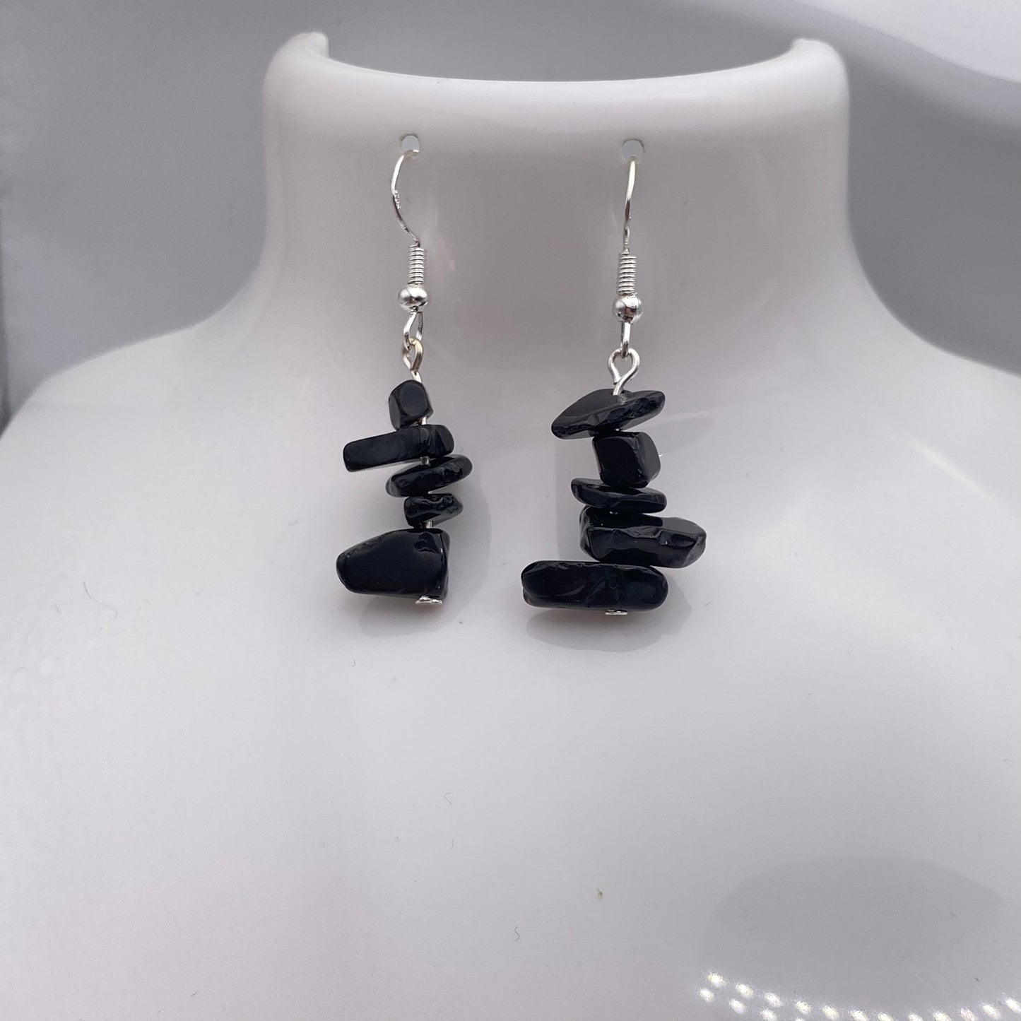 Black Onyx Crystal Earrings