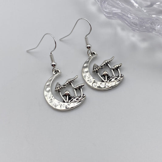 Moon Toadstool Earrings