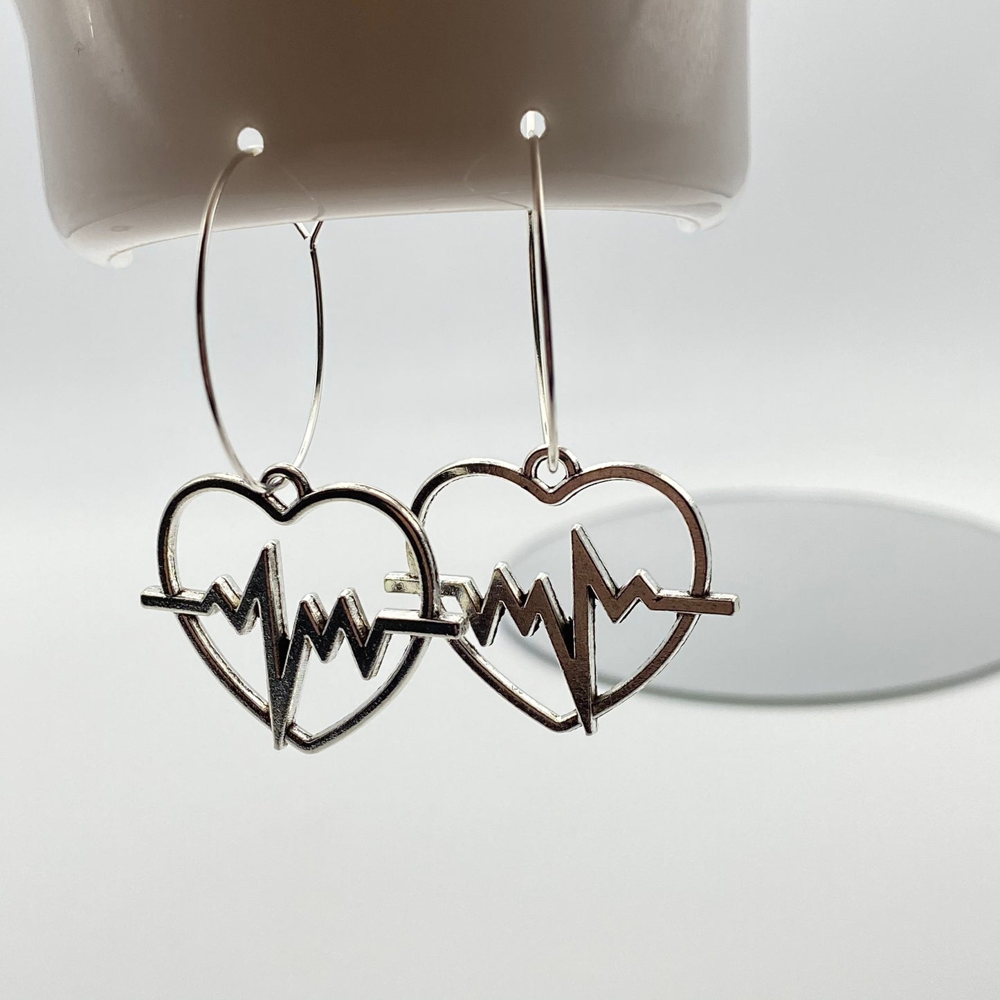 Heartbeat Hoop Earrings