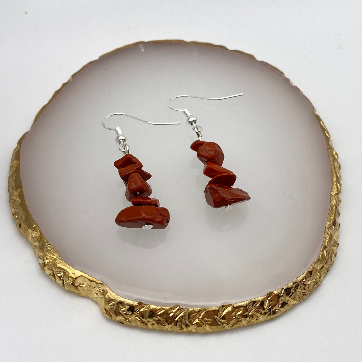 Red Jasper Crystal Earrings