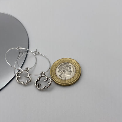 Silver Cloud Hoop Earrings